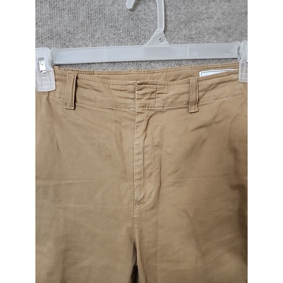 GAP Downtown Khaki Pants Womens 12 Tall Light Brown Stretch - Picture 3 of 8